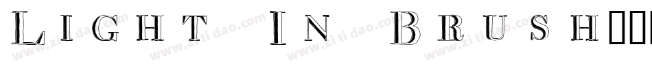 Light In Brush字体转换